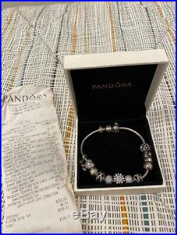 Pandora Silver bracelet with charms authentic used