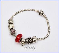 Pandora Sterling Silver Charm Bracelet 5 Charms I Love My Pet