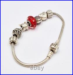 Pandora Sterling Silver Charm Bracelet 5 Charms I Love My Pet