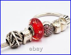Pandora Sterling Silver Charm Bracelet 5 Charms I Love My Pet