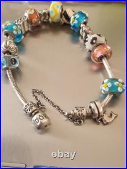 Pandora Sterling Silver Charm Bracelet with14 Charms Animal (65g) 22,5cm