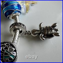 Pandora Summer Ocean Charm Bracelet Sterling Silver-19cm. Tropical Vibes Pandora Summer Ocean Charm Bracelet Sterling Silver-19cm. Tropical Vibes