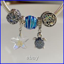 Pandora Summer Ocean Charm Bracelet Sterling Silver-19cm. Tropical Vibes Pandora Summer Ocean Charm Bracelet Sterling Silver-19cm. Tropical Vibes