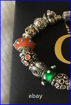 Pandora Vintage Bracelet Charms x 10 Clips x 2 Seeing Spots x 5 Spacers x12 Rare