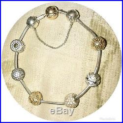 Pandora bracelet Essence 7.5 Cierre En Oro Include Charms Gold And Silver 925