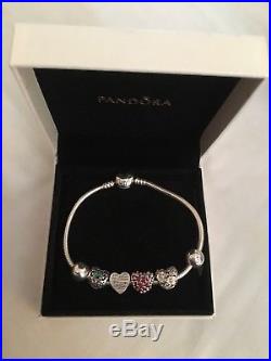 Pandora bracelet with charms