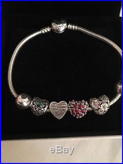 Pandora bracelet with charms