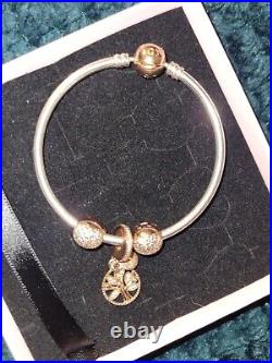 Pandora bracelet with charms 17cm