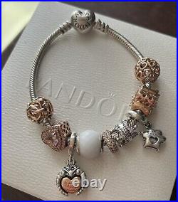 Pandora bracelet with charms 17cm