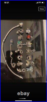 Pandora bracelet with charms