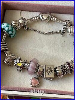 Pandora bracelet with charms 19cm