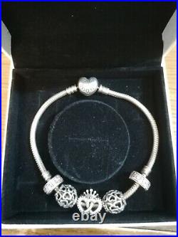 Pandora bracelet with charms 21cm RRP £200