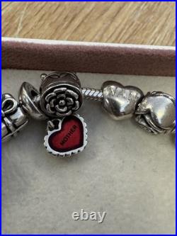 Pandora bracelet with charms 925 silver used Pandora bracelet with charms 925 silver used
