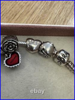 Pandora bracelet with charms 925 silver used Pandora bracelet with charms 925 silver used