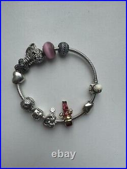 Pandora bracelet with charms used