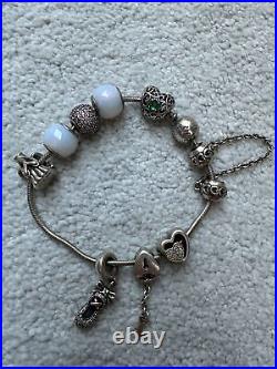 Pandora bracelet with charms used