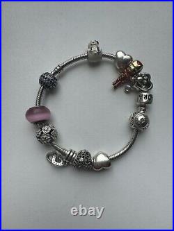 Pandora bracelet with charms used