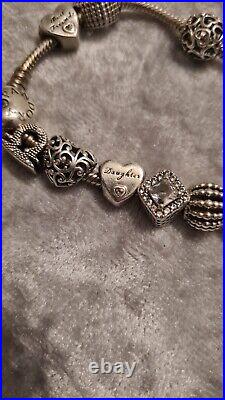 Pandora bracelet with charms used 19cm
