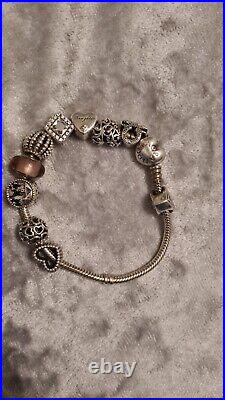 Pandora bracelet with charms used 19cm