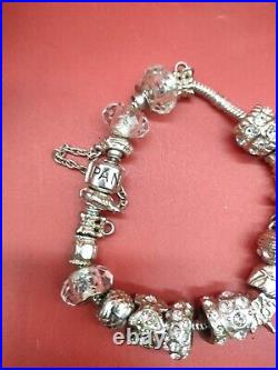 Pandora charm bracelet with charms