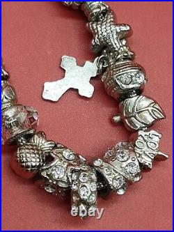 Pandora charm bracelet with charms