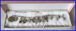 Part Silver Charm Bracelet With 14× Charms One With A Stanhope Church 7