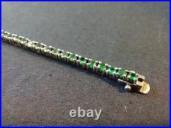 Paulo Varon 925 Silver Bracelet Charm with Green Crystal in Presentation Case