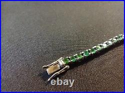 Paulo Varon 925 Silver Bracelet Charm with Green Crystal in Presentation Case