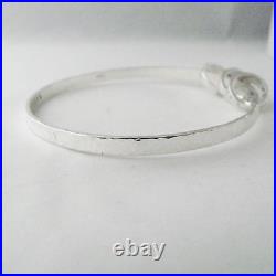 Personalised Charm Bangle Handmade Hammer Finish Sterling Silver Rings UK Made