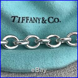 Please Return To Tiffany & Co. Silver Oval Tag Charm Bracelet
