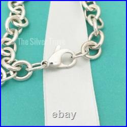 Please Return to Tiffany & Co Sterling Silver Heart Tag Charm Bracelet