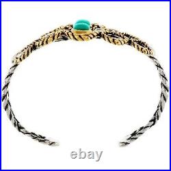 QVC American West Sterling Turquoise Rope Design Cuff Bracelet $337