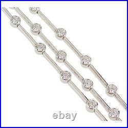 QVC Epiphany Platinum Clad Diamonique 3.50 ct tw 6-1/2 Bracelet$300