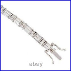 QVC Epiphany Platinum Clad Sterling Silver Diamonique 7.25 Tennis Bracelet $299