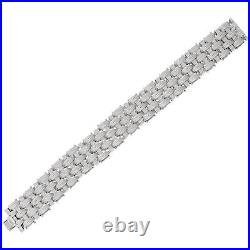 QVC Italian Silver Sterling 8 Textured Woven Bracelet, 57.6g $724