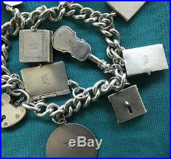 Quality Georg Jensen Sterling Silver Charm Bracelet 11 GJ Charms