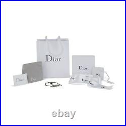RARE Authentic Dior Vintage Silver Logo Dior Block Charm Bracelet + Accessories