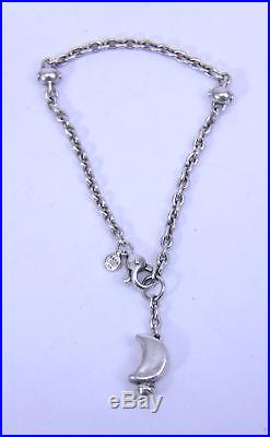 RARE Vintage Tiffany & Co. 925 Sterling Silver Moon Charm Bracelet