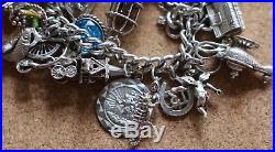 REDUCED Collectors 60s Vintage Solid Silver Antique Charm Bracelet Very Rare