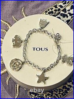 RRP £140 Fabulous TOUS charm bracelet 925 sterling silver genuine