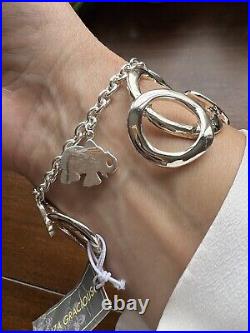 RRP £140 Fabulous TOUS charm bracelet 925 sterling silver genuine