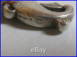Rare GEORG JENSEN Sterling Silver 9 Charms Bracelet Turtle Seahorse Elephant