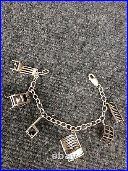 Rare MMA Charles Rennie Mackintosh Sterling Silver 925 chair charms Bracelet