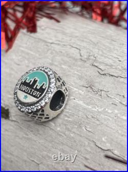Rare Pandora Houston Texas Exclusive Round Moments Charm