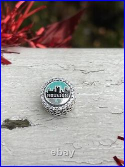 Rare Pandora Houston Texas Exclusive Round Moments Charm