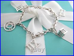 Rare Tiffany & Co Silver Atlas Charm Bracelet Bangle