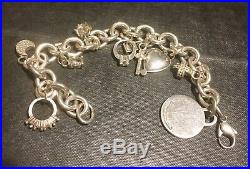 Rare Tiffany & Co Tiffany Co Bracelet Authentic Sterling Silver Charm Bracelet