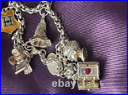 Rare WB Harry Potter Charm Bracelet. 925 Sterling Silver