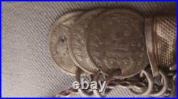 Rare antique Victorian Silver love token charm bracelet late 1800's with thimble Rare antique Victorian Silver love token charm bracelet late 1800's with thimble