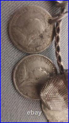 Rare antique Victorian Silver love token charm bracelet late 1800's with thimble Rare antique Victorian Silver love token charm bracelet late 1800's with thimble